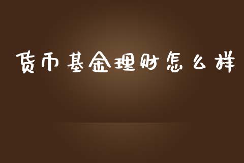 货币基金理财怎么样_https://www.fsyjjx.cn_问财精选_第1张