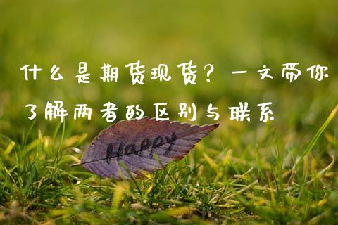 什么是期货现货？一文带你了解两者的区别与联系_https://www.fsyjjx.cn_股指期货_第1张