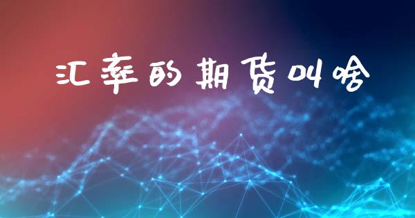汇率的期货叫啥_https://www.fsyjjx.cn_期货研报_第1张