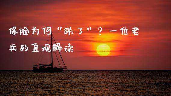保险为何“跌了”？一位老兵的直观解读_https://www.fsyjjx.cn_期货研报_第1张