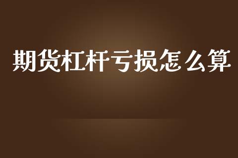 期货杠杆亏损怎么算_https://www.fsyjjx.cn_期货资讯_第1张