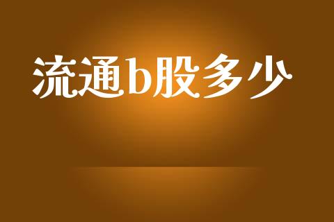 流通b股多少_https://www.fsyjjx.cn_股票指导_第1张
