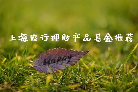 上海农行理财产品基金推荐_https://www.fsyjjx.cn_理财资讯_第1张