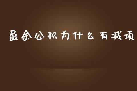盈余公积为什么有减项_https://www.fsyjjx.cn_股市分析_第1张