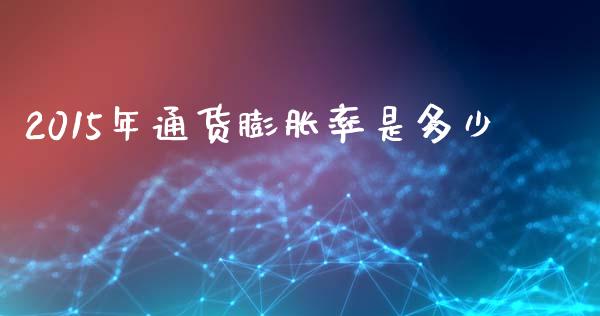 2015年通货膨胀率是多少_https://www.fsyjjx.cn_期货研报_第1张