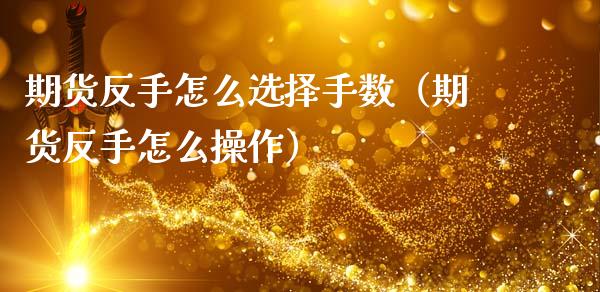 期货反手怎么选择手数（期货反手怎么操作）_https://www.fsyjjx.cn_期货在线_第1张