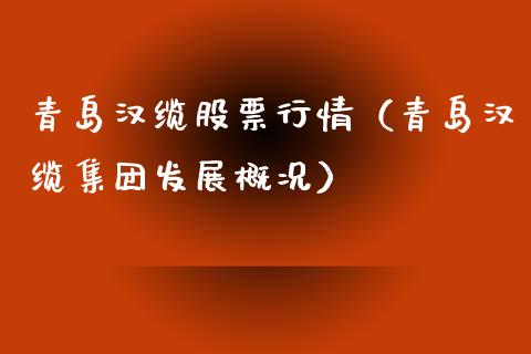 青岛汉缆股票行情（青岛汉缆集团发展概况）_https://www.fsyjjx.cn_股指期货_第1张