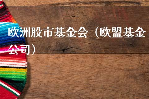 欧洲股市基金会（欧盟基金公司）_https://www.fsyjjx.cn_理财资讯_第1张