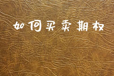 如何买卖期权_https://www.fsyjjx.cn_期货资讯_第1张
