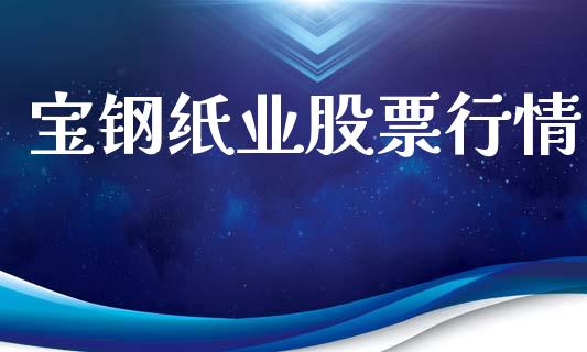 宝钢纸业股票行情_https://www.fsyjjx.cn_股票指导_第1张