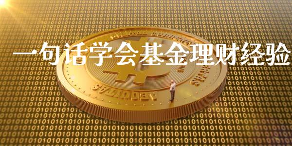 一句话学会基金理财经验_https://www.fsyjjx.cn_理财资讯_第1张