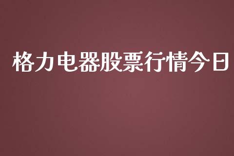 格力电器股票行情今日_https://www.fsyjjx.cn_股票指导_第1张