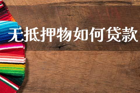 无抵押物如何贷款_https://www.fsyjjx.cn_期货在线_第1张