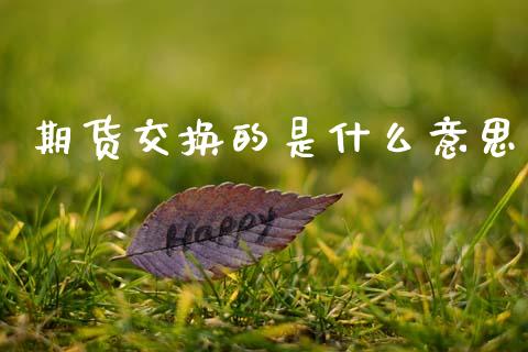 期货交换的是什么意思_https://www.fsyjjx.cn_理财资讯_第1张