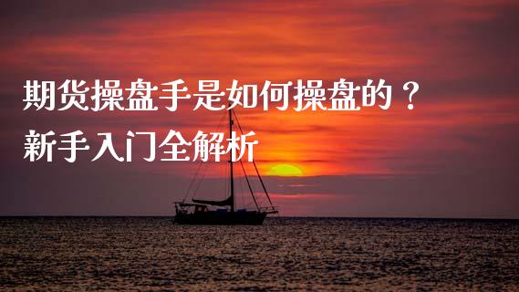 期货操盘手是如何操盘的？新手入门全解析_https://www.fsyjjx.cn_股市分析_第1张