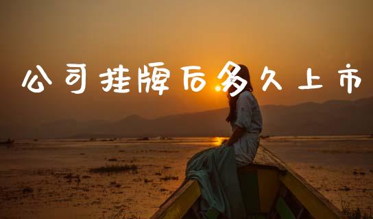 公司挂牌后多久上市_https://www.fsyjjx.cn_股指期货_第1张