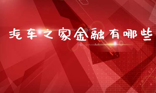 汽车之家金融有哪些_https://www.fsyjjx.cn_股指期货_第1张