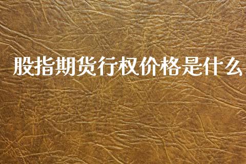 股指期货行权价格是什么_https://www.fsyjjx.cn_股票指导_第1张