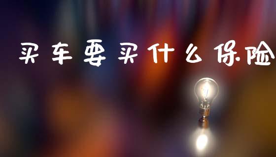 买车要买什么保险_https://www.fsyjjx.cn_期货研报_第1张