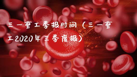 三一重工季报时间（三一重工2020年三季度报）_https://www.fsyjjx.cn_股票指导_第1张