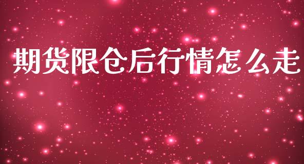 期货限仓后行情怎么走_https://www.fsyjjx.cn_期货资讯_第1张