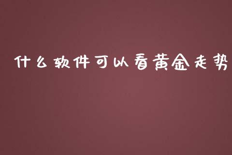 什么软件可以看黄金走势_https://www.fsyjjx.cn_期货研报_第1张