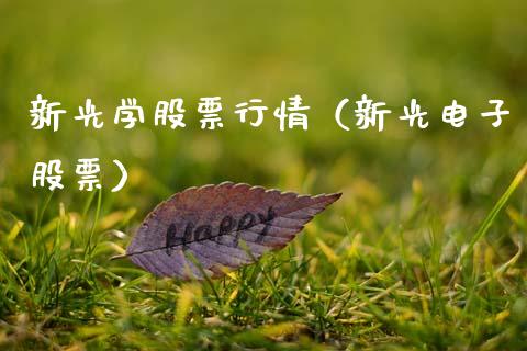 新光学股票行情（新光电子股票）_https://www.fsyjjx.cn_股指期货_第1张