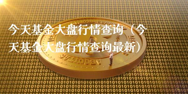 今天基金大盘行情查询（今天基金大盘行情查询最新）_https://www.fsyjjx.cn_理财资讯_第1张