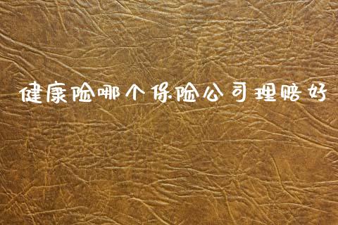 健康险哪个保险公司理赔好_https://www.fsyjjx.cn_期货在线_第1张