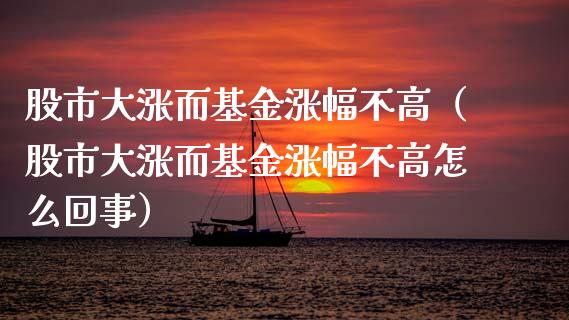 股市大涨而基金涨幅不高（股市大涨而基金涨幅不高怎么回事）_https://www.fsyjjx.cn_理财资讯_第1张