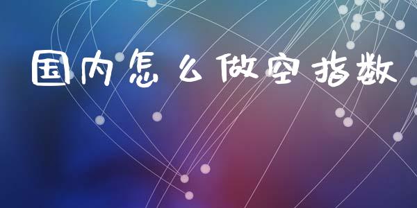 国内怎么做空指数_https://www.fsyjjx.cn_期货研报_第1张