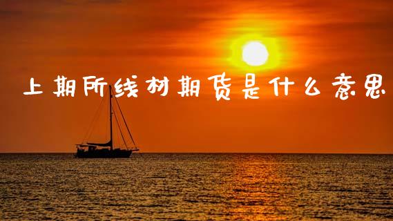 上期所线材期货是什么意思_https://www.fsyjjx.cn_理财资讯_第1张