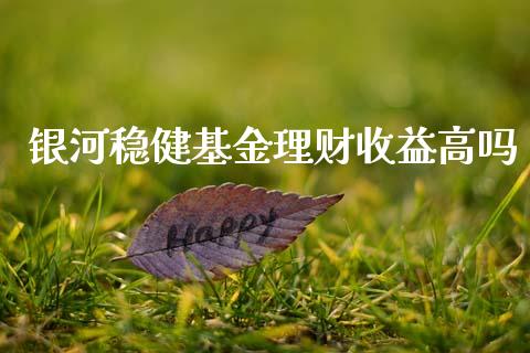 银河稳健基金理财收益高吗_https://www.fsyjjx.cn_问财精选_第1张