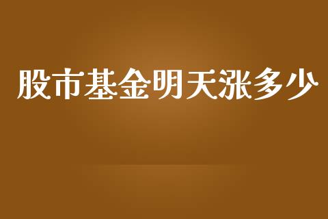 股市基金明天涨多少_https://www.fsyjjx.cn_理财资讯_第1张