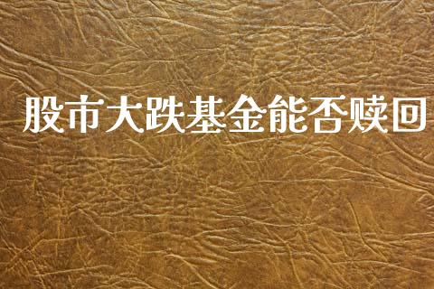 股市大跌基金能否赎回_https://www.fsyjjx.cn_理财资讯_第1张