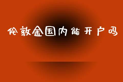 伦敦金国内能开户吗_https://www.fsyjjx.cn_期货研报_第1张