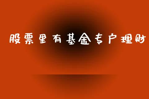 股票里有基金专户理财_https://www.fsyjjx.cn_问财精选_第1张