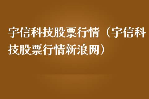 宇信科技股票行情（宇信科技股票行情新浪网）_https://www.fsyjjx.cn_股市分析_第1张