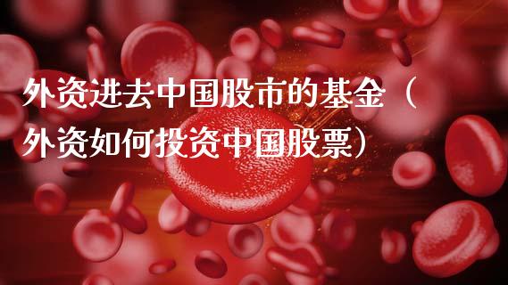 外资进去中国股市的基金（外资如何投资中国股票）_https://www.fsyjjx.cn_理财资讯_第1张
