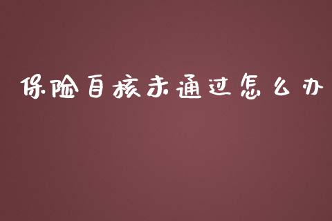 保险自核未通过怎么办_https://www.fsyjjx.cn_期货研报_第1张