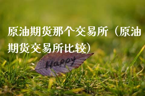原油期货那个交易所（原油期货交易所比较）_https://www.fsyjjx.cn_期货资讯_第1张