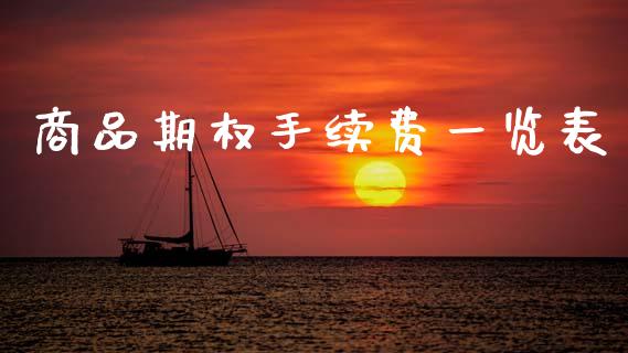 商品期权手续费一览表_https://www.fsyjjx.cn_期货资讯_第1张