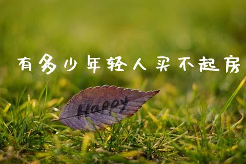 有多少年轻人买不起房_https://www.fsyjjx.cn_问财精选_第1张