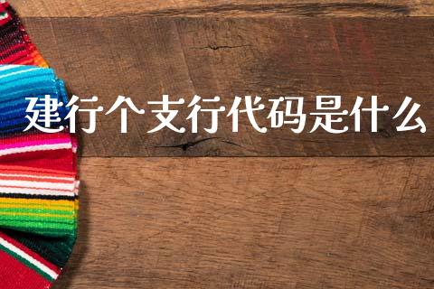 建行个支行代码是什么_https://www.fsyjjx.cn_股指期货_第1张