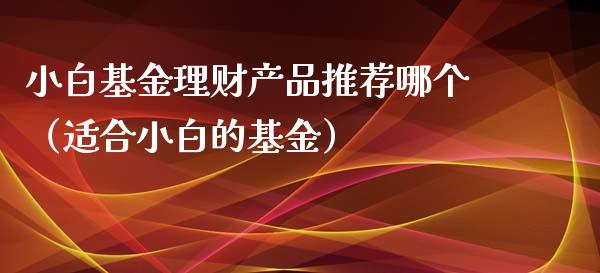 小白基金理财产品推荐哪个（适合小白的基金）_https://www.fsyjjx.cn_问财精选_第1张