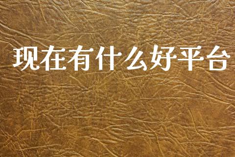 现在有什么好平台_https://www.fsyjjx.cn_股票指导_第1张