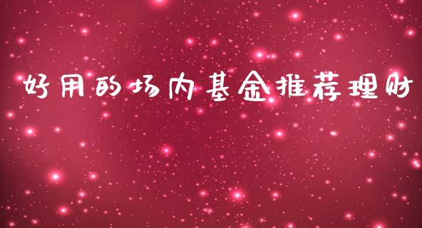 好用的场内基金推荐理财_https://www.fsyjjx.cn_问财精选_第1张