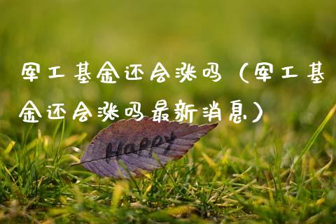 军工基金还会涨吗（军工基金还会涨吗最新消息）_https://www.fsyjjx.cn_问财精选_第1张