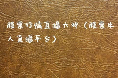 股票行情直播大神（股票牛人直播平台）_https://www.fsyjjx.cn_股票指导_第1张