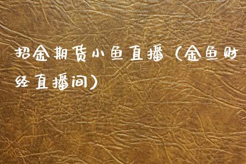 招金期货小鱼直播（金鱼财经直播间）_https://www.fsyjjx.cn_期货在线_第1张